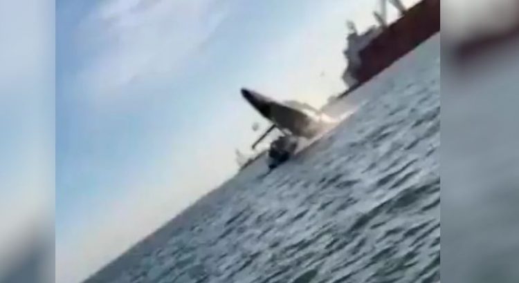 Ballena cae sobre embarcación en Sinaloa
