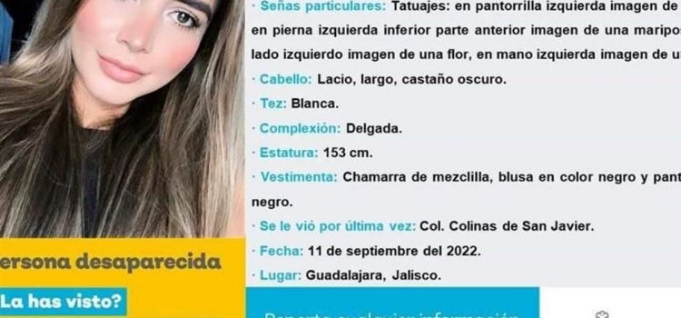 Desaparece la influencer Xitlaly Palomeque junto a su novio en Guadalajara