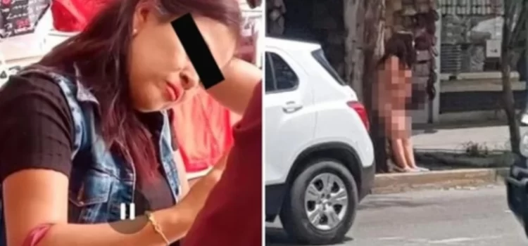 Vecinos de Guadalajara desnudan a mujer que presuntamente robó en plena calle