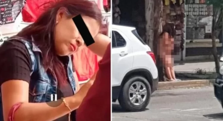 Vecinos de Guadalajara desnudan a mujer que presuntamente robó en plena calle
