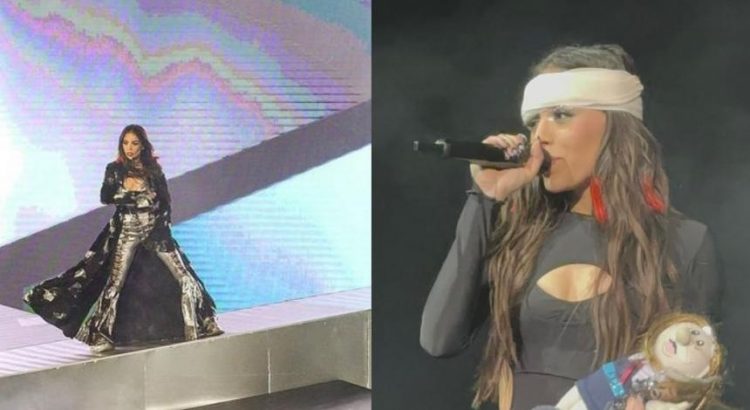 Danna Paola sufre accidente en pleno concierto en Guadalajara