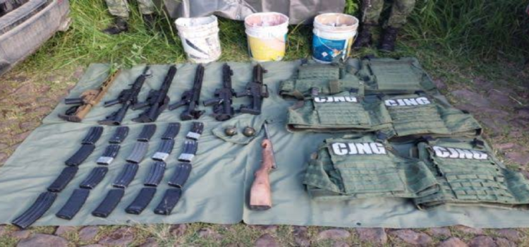 Sedena decomisó armamento del CJNG en Jalisco
