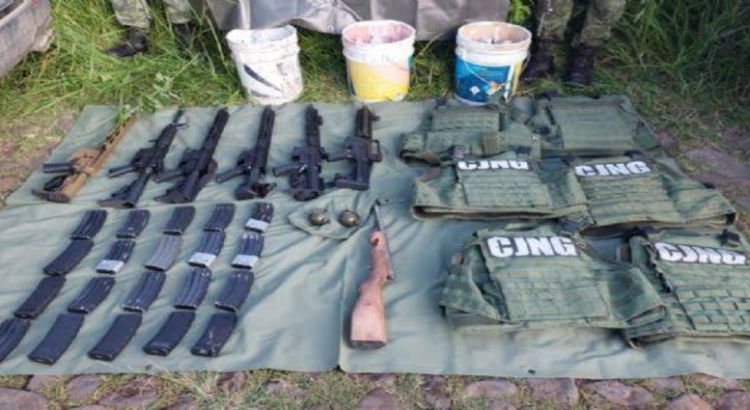 Sedena decomisó armamento del CJNG en Jalisco