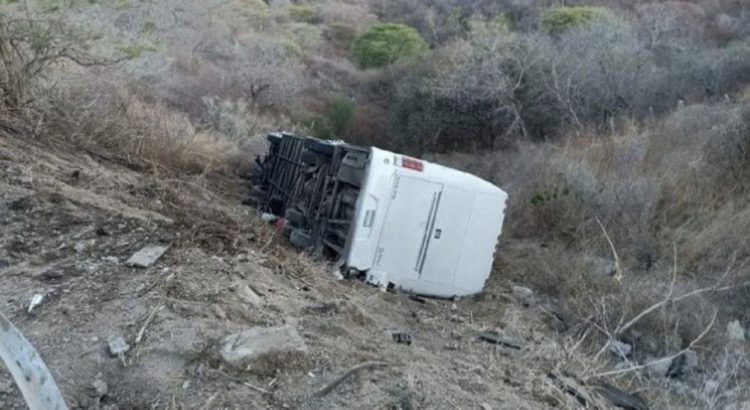 Autobús de equipo infantil cayó al barranco en la carretera Guadalajara-Tepic