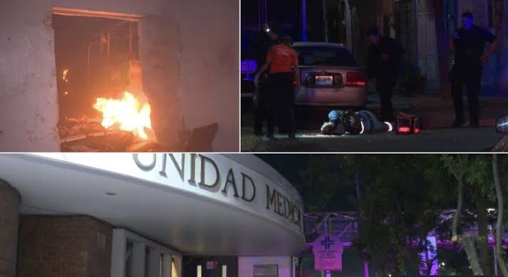 Se incendia una pensión de camiones en Guadalajara