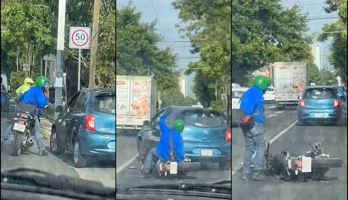 Captan a conductor atropellando a un motociclista en Guadalajara