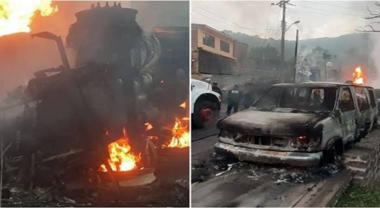 Explosión de pipa en Jalisco hay 2 personas muertos