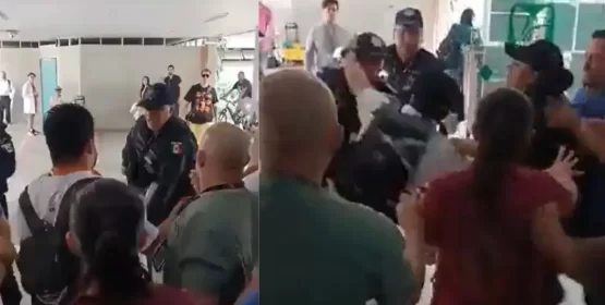 Riña entre personal del IMSS y Policías Federales en el Centro Médico de Guadalajara