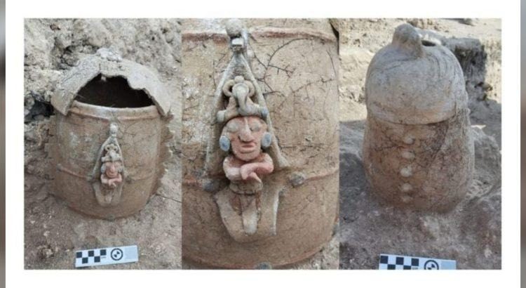 Hallan urna funeraria con imagen del Dios del Maíz en el Tramo 7 del Tren Maya