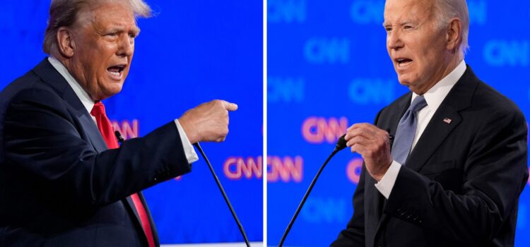 Biden y Trump se enfrentan en un debate feroz