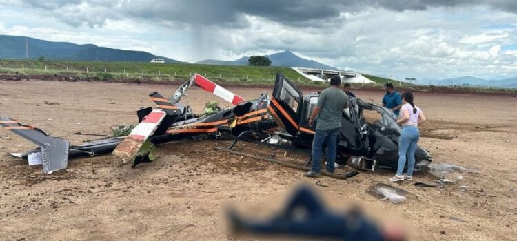 Se desploma helicóptero en Jalisco; hay 4 heridos