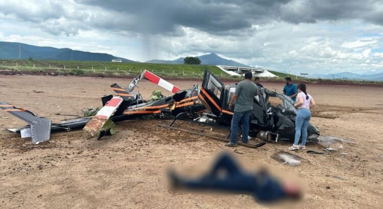 Se desploma helicóptero en Jalisco; hay 4 heridos