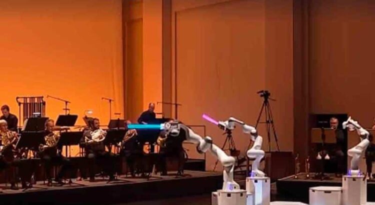 Robot con tres brazos dirige orquesta alemana