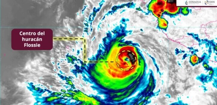 ‘Flossie’ se intensifica a huracán categoría 3; se ubica frente a Jalisco