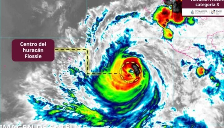 ‘Flossie’ se intensifica a huracán categoría 3; se ubica frente a Jalisco