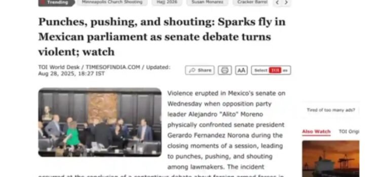 Trasciende fronteras la pelea entre Alito Moreno y Fernández Noroña